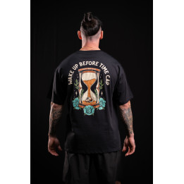 T-Shirt oversize unisexe noir WAKE UP BEFORE TIME CAP | VERY BAD WOD — Noir · Taille L