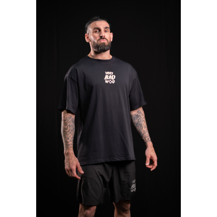 T-Shirt oversize unisexe noir WAKE UP BEFORE TIME CAP | VERY BAD WOD — Noir · Taille L