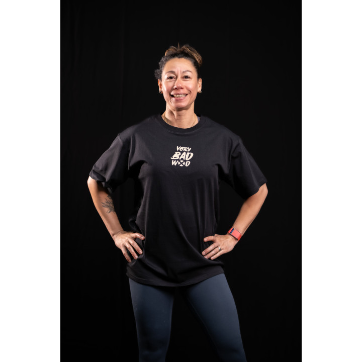 T-Shirt oversize unisexe noir WAKE UP BEFORE TIME CAP | VERY BAD WOD — Noir · Taille XL