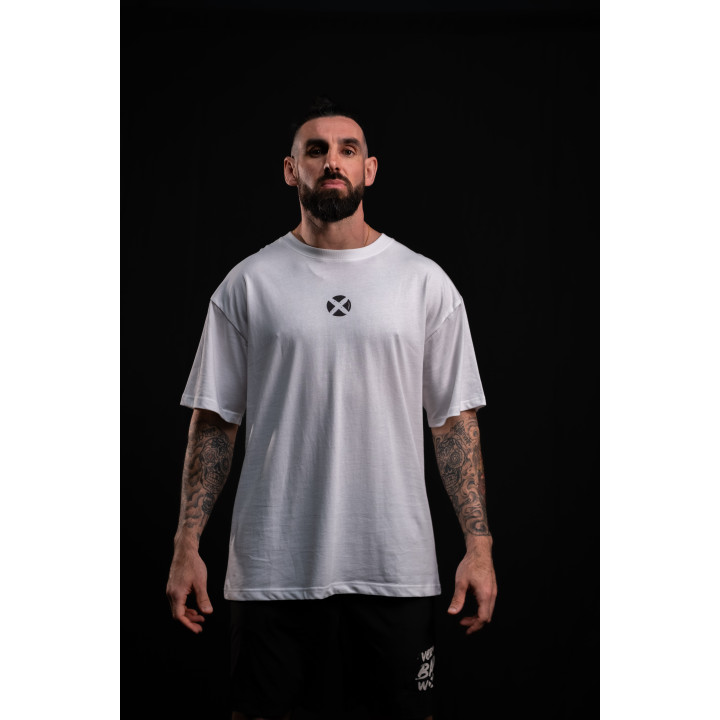 T-Shirt oversize unisexe blanc ALWAYS WITH MY BUDDYS | VERY BAD WOD — Blanc · Taille L