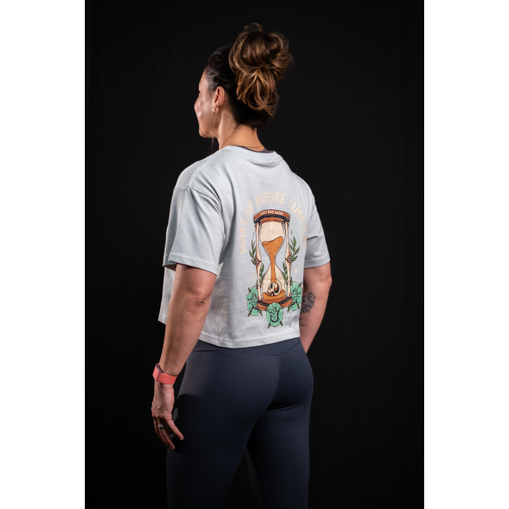 Crop top oversize vert de gris WAKE UP BEFORE TIME CAP | VERY BAD WOD — Vert de Gris · Taille TU