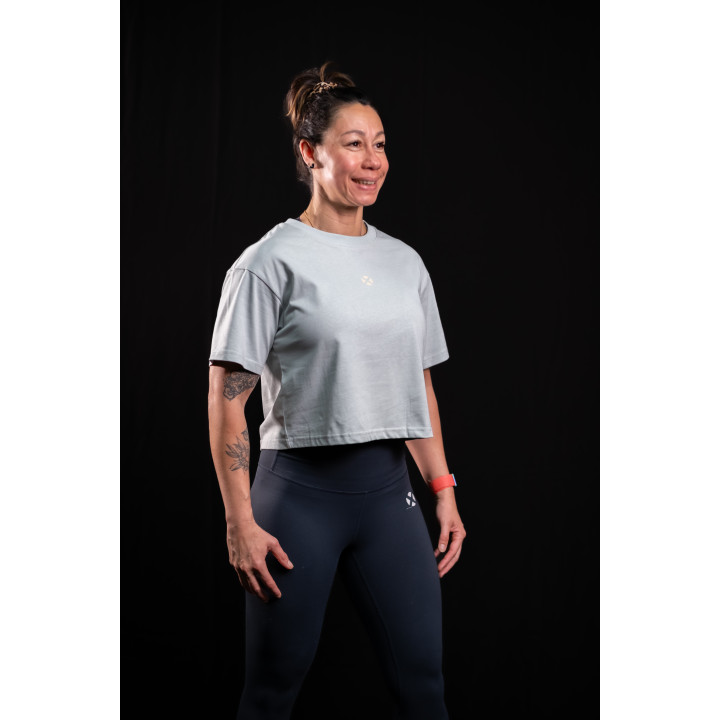 Crop top oversize vert de gris WAKE UP BEFORE TIME CAP | VERY BAD WOD — Vert de Gris · Taille TU