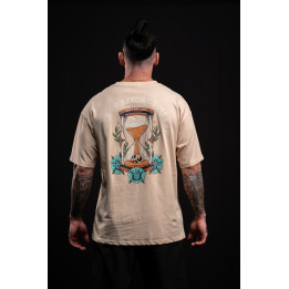 T-Shirt oversize unisexe brun grège WAKE UP BEFORE TIME CAP | VERY BAD WOD — Brun grege · Taille M