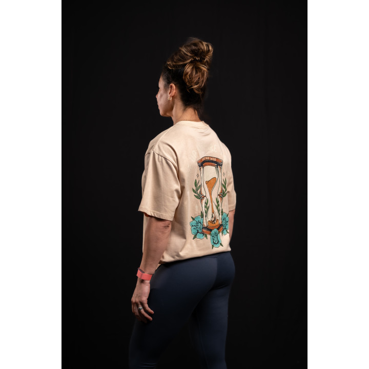 T-Shirt oversize unisexe brun grège WAKE UP BEFORE TIME CAP | VERY BAD WOD — Brun grege · Taille L