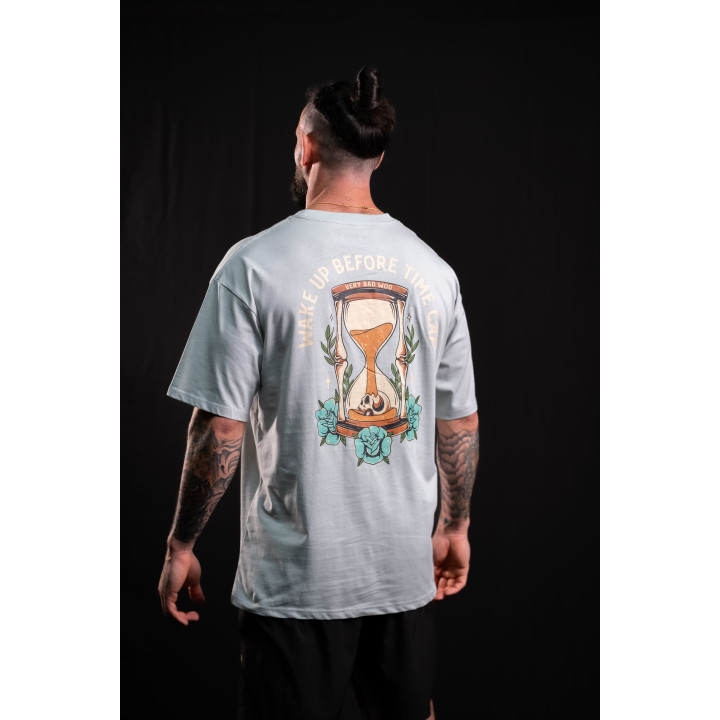 T-Shirt oversize vert de gris WAKE UP BEFORE TIME CAP | VERY BAD WOD — Vert de Gris · Taille M