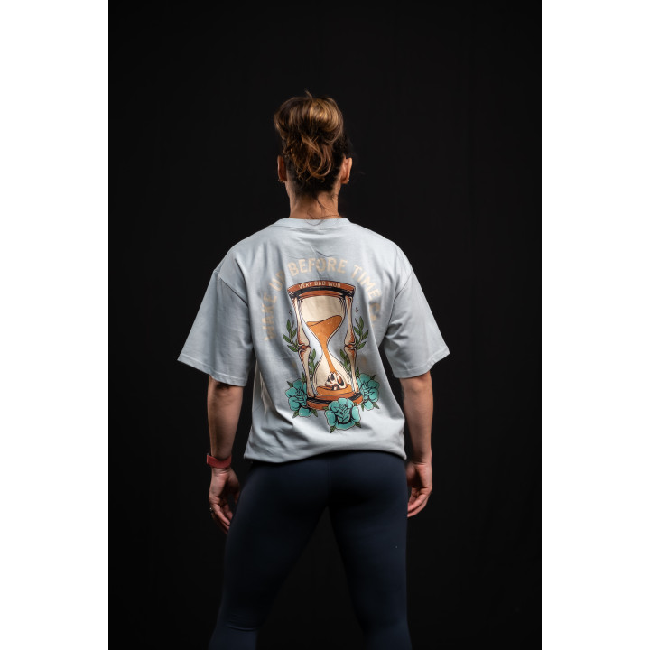 T-Shirt oversize vert de gris WAKE UP BEFORE TIME CAP | VERY BAD WOD — Vert de Gris · Taille M