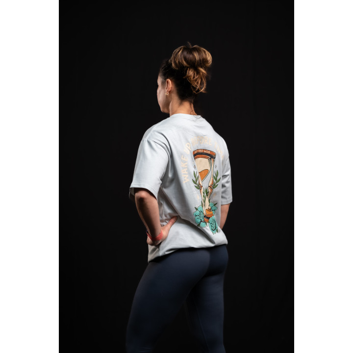 T-Shirt oversize vert de gris WAKE UP BEFORE TIME CAP | VERY BAD WOD — Vert de Gris · Taille L