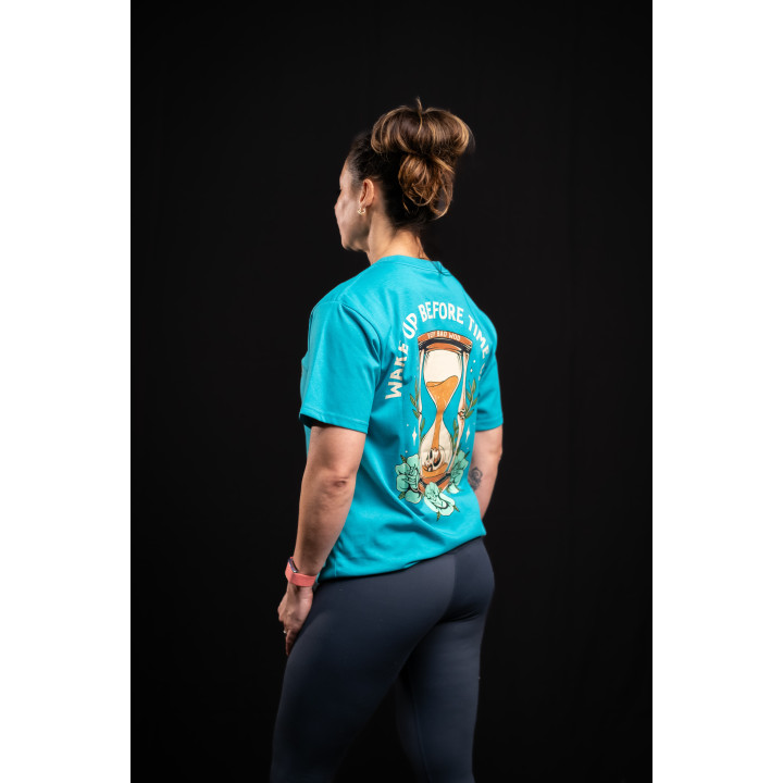 T-Shirt unisexe bleu WAKE UP BEFORE TIME CAP | VERY BAD WOD — Bleu · Taille M