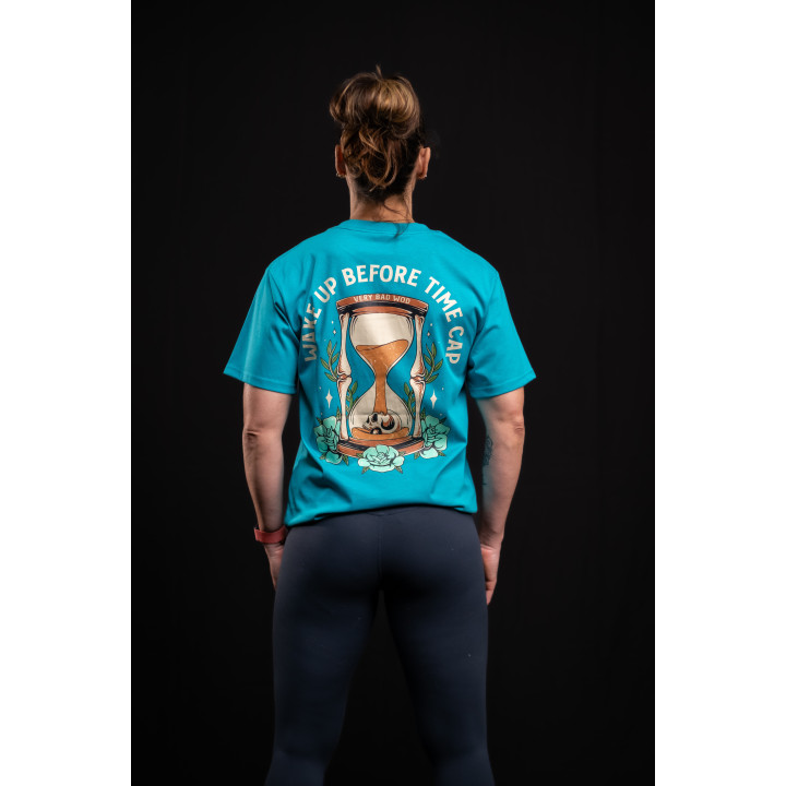 T-Shirt unisexe bleu WAKE UP BEFORE TIME CAP | VERY BAD WOD — Bleu · Taille XL