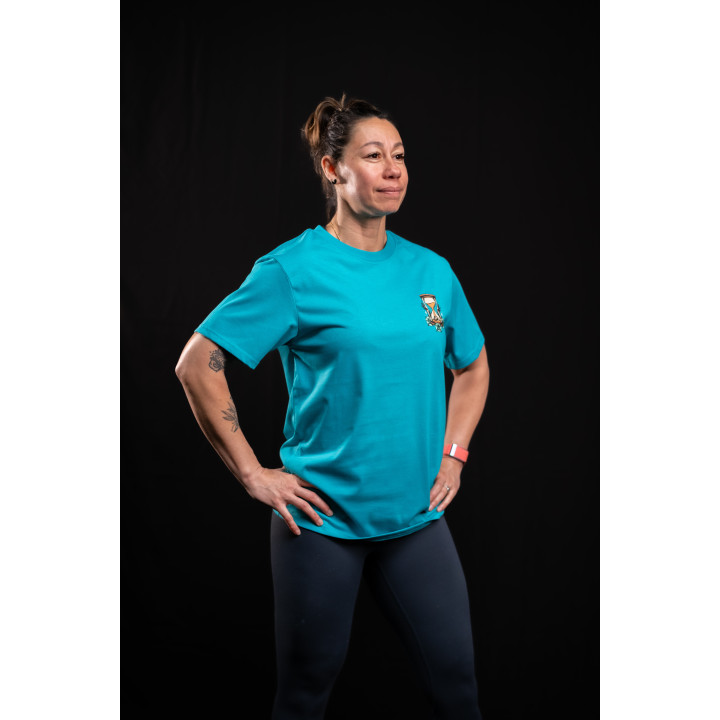 T-Shirt unisexe bleu WAKE UP BEFORE TIME CAP | VERY BAD WOD — Bleu · Taille XL