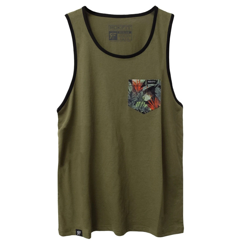 Débardeur Homme vert BEAR THE PALM | ROKFIT — Vert · Taille S Débardeur Homme vert BEAR THE PALM | ROKFIT — Vert · Taille S