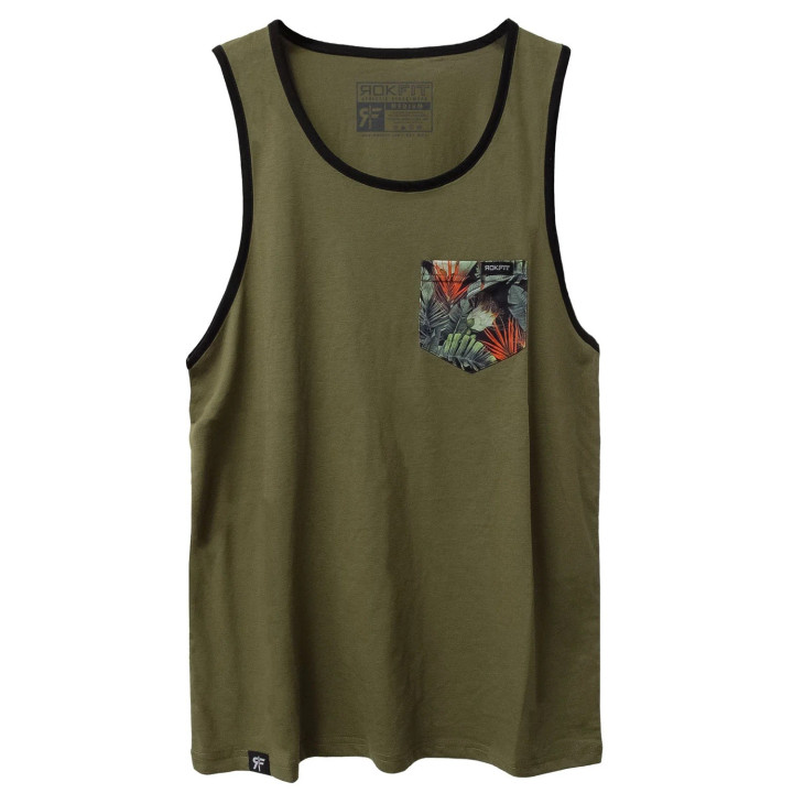 Débardeur Homme vert BEAR THE PALM | ROKFIT — Vert · Taille S
