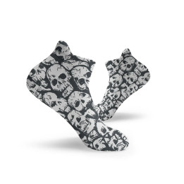 Socquettes noires et blanches DEADLY SKULLS ANKLE | HEXXEE SOCKS — Blanc · Taille M (40-43)
