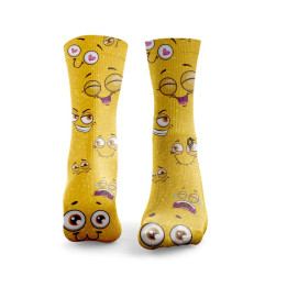 Chaussettes jaunes EMOJI SOCKS | HEXXEE SOCKS — Jaune · Taille M (40-43)