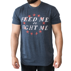 T-shirt Homme Bleu AMERICAN TEE | FEED ME FIGHT ME — Bleu · Taille S