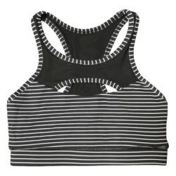 Brassière femme noir rayé blanc JAILHOUSE | SAVAGE BARBELL — Noir · Taille XS