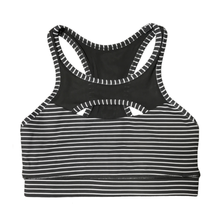 Brassière femme noir rayé blanc JAILHOUSE | SAVAGE BARBELL — Noir · Taille XS
