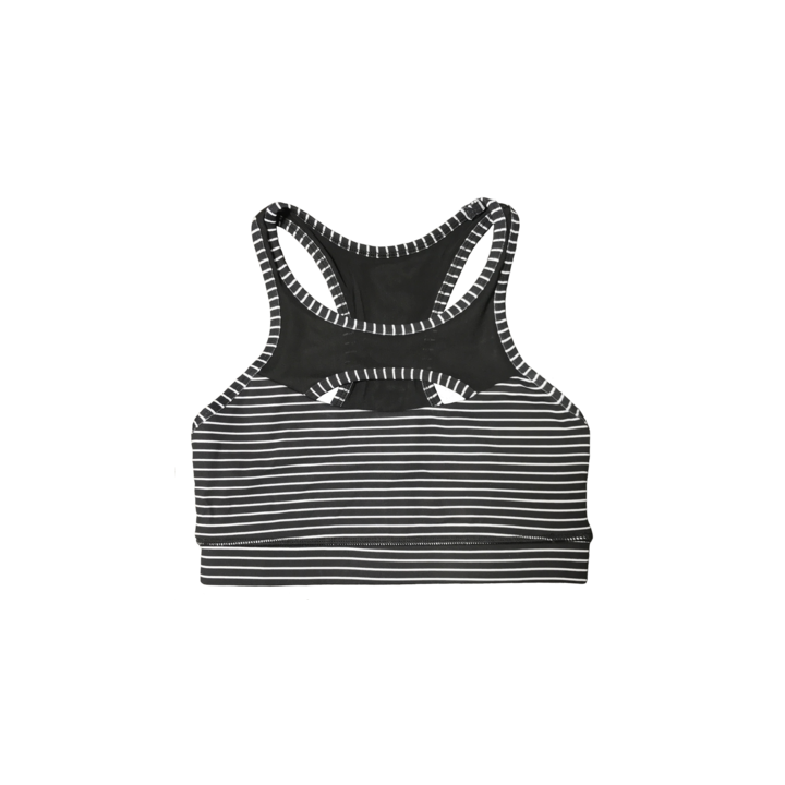 Brassière femme noir rayé blanc JAILHOUSE | SAVAGE BARBELL — Noir · Taille XS
