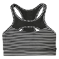 Brassière femme noir rayé blanc JAILHOUSE | SAVAGE BARBELL — Noir · Taille XS Brassière femme noir rayé blanc JAILHOUSE | SAVAGE BARBELL — Noir · Taille XS