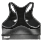 Brassière femme noir rayé blanc JAILHOUSE | SAVAGE BARBELL — Noir · Taille XS Brassière femme noir rayé blanc JAILHOUSE | SAVAGE BARBELL — Noir · Taille XS