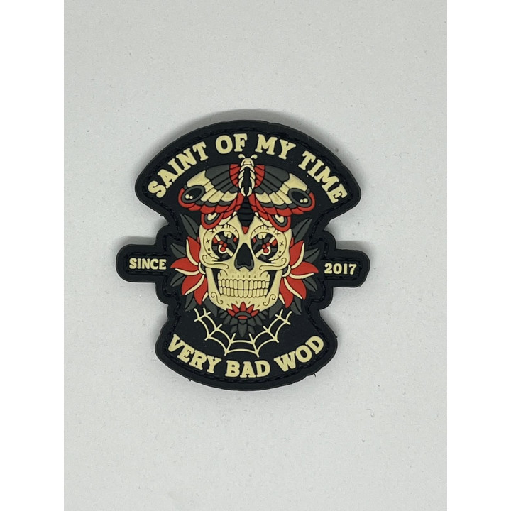 Patch PVC 3D velcro noir SAINT OF MY TIME | VERY BAD WOD — Noir · Taille TU