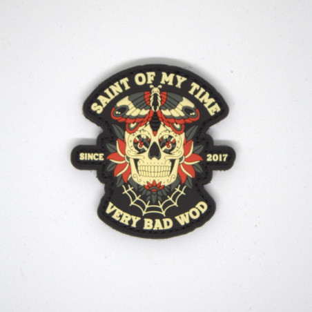 Patch PVC 3D velcro noir SAINT OF MY TIME | VERY BAD WOD — Noir · Taille TU