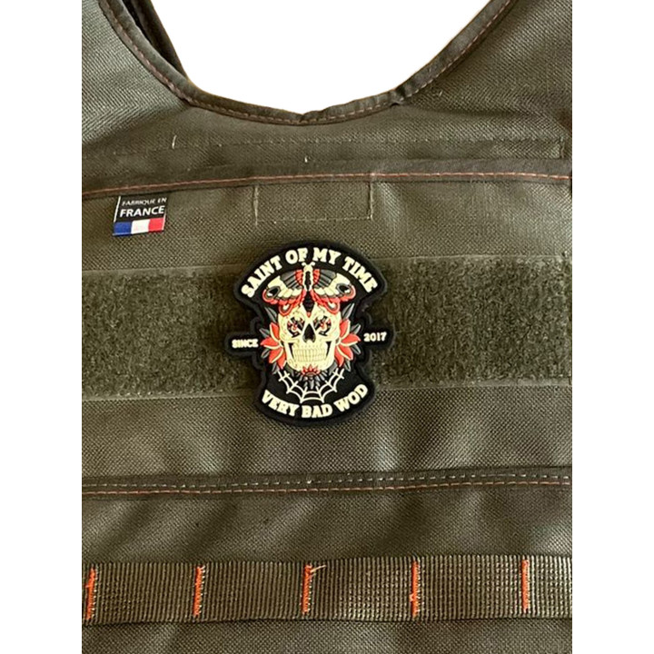 Patch PVC 3D velcro noir SAINT OF MY TIME | VERY BAD WOD — Noir · Taille TU