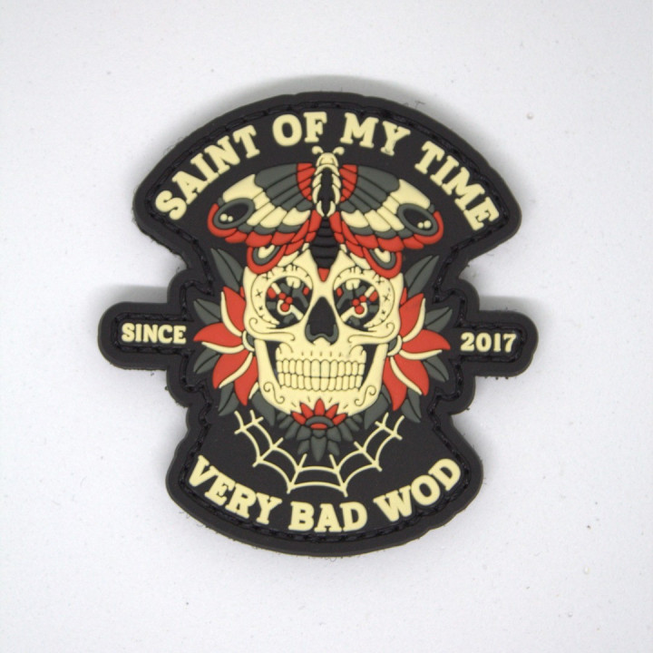 Patch PVC 3D velcro noir SAINT OF MY TIME | VERY BAD WOD — Noir · Taille TU