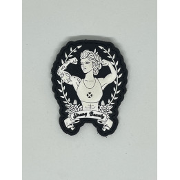 Patch PVC 3D velcro noir STRONG BEAUTY | VERY BAD WOD — Noir · Taille TU