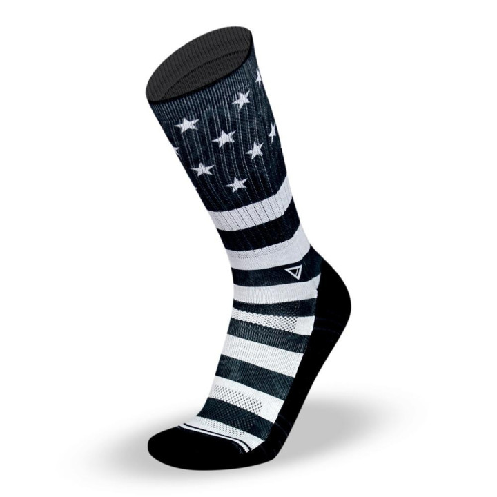 Chaussettes Noires STARS AND STRIPES | LITHE APPAREL — Noir · Taille RX SOCKS S (35 - 38)