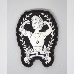 Patch PVC 3D velcro noir STRONG BEAUTY | VERY BAD WOD — Noir · Taille TU