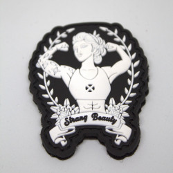 Patch PVC 3D velcro noir STRONG BEAUTY | VERY BAD WOD — Noir · Taille TU