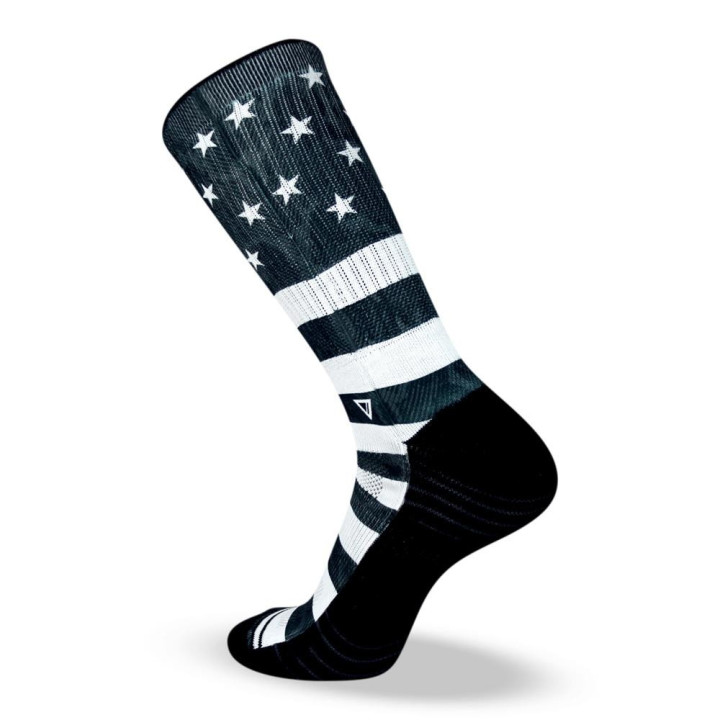 Chaussettes Noires STARS AND STRIPES | LITHE APPAREL — Noir · Taille RX SOCKS S (35 - 38)