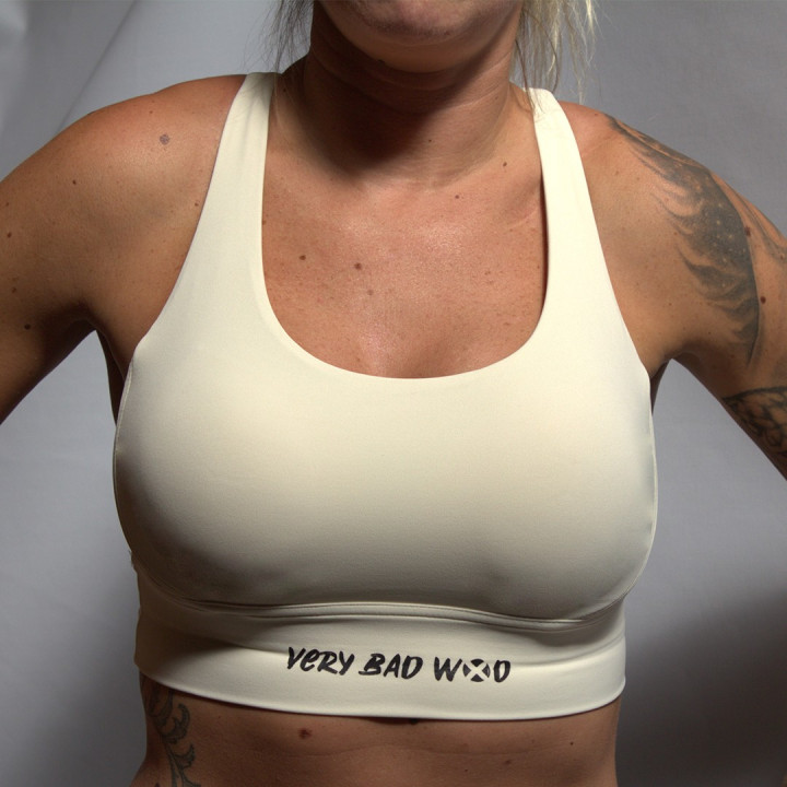 Brassière sport blanc ivoire EVA | VERY BAD WOD — Blanc ivoire · Taille XS