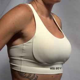 Brassière sport blanc ivoire EVA | VERY BAD WOD — Blanc ivoire · Taille S