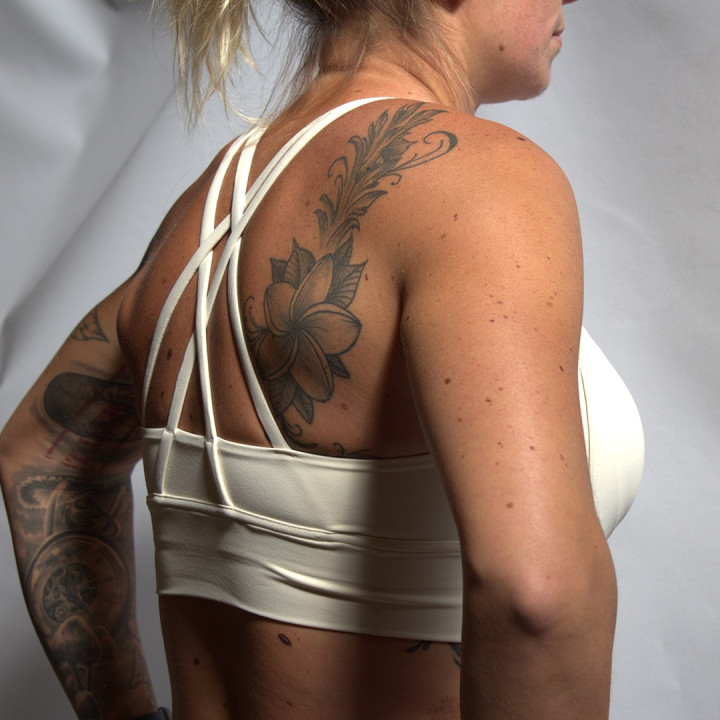 Brassière sport blanc ivoire EVA | VERY BAD WOD — Blanc ivoire · Taille S