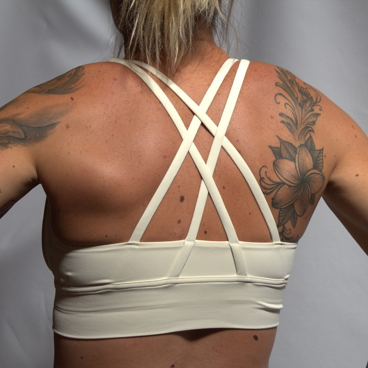 Brassière sport blanc ivoire EVA | VERY BAD WOD — Blanc ivoire · Taille S