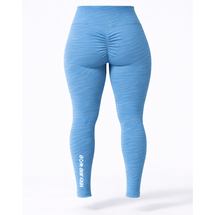 Legging taille haute galbant Femme MARBLE bleu | VERY BAD WOD — Bleu · Taille L