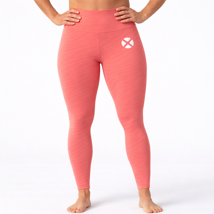 Legging taille haute galbant Femme MARBLE corail | VERY BAD WOD — Rose · Taille S