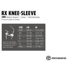 Paire Genouillères Noir/Carbon 5 mm | REHBAND — Noir · Taille XS