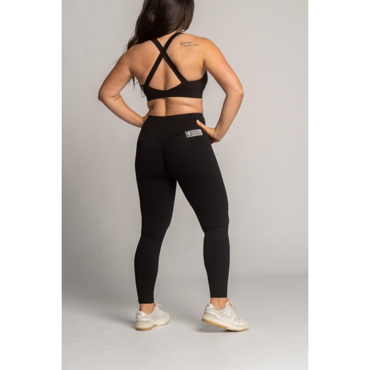 Legging Kimy Barbell Regiment noir femme taille haute — Noir · Taille S
