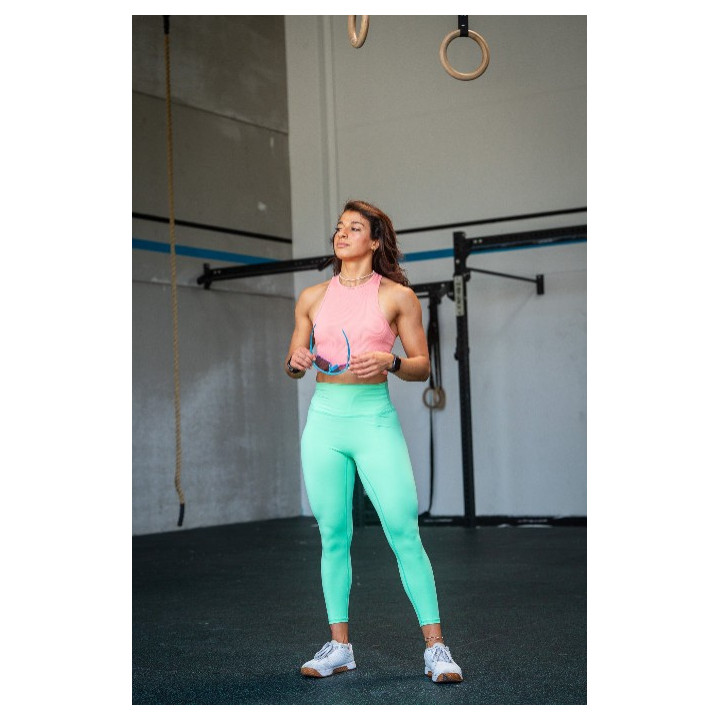 Legging Femme SOFY vert flashy | BARBELL REGIMENT — Vert · Taille L