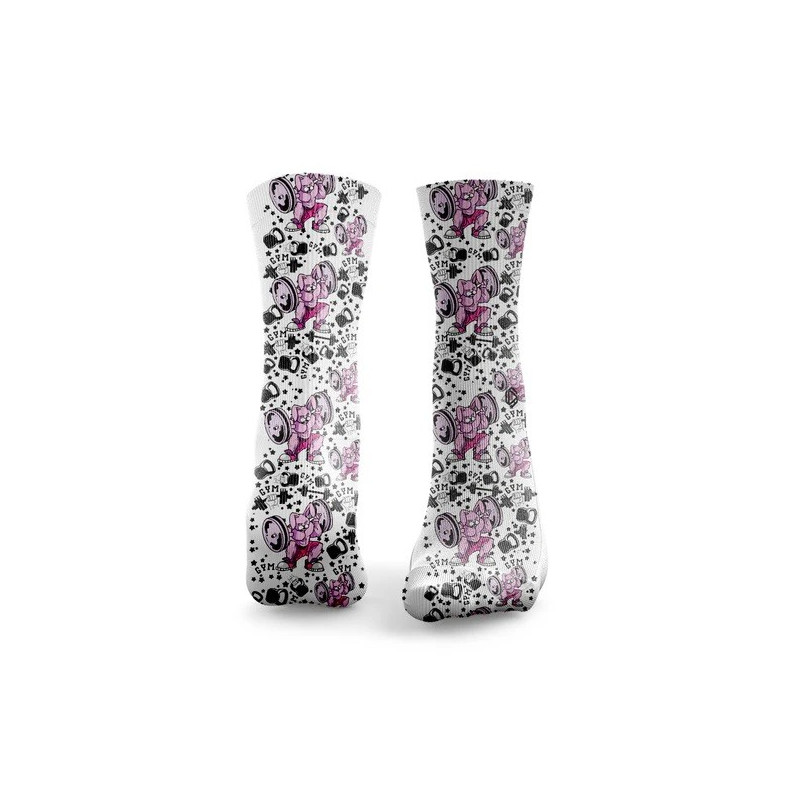 Chaussettes blanches BUNNY BUILDERS | HEXXEE SOCKS — Blanc · Taille M (40-43)