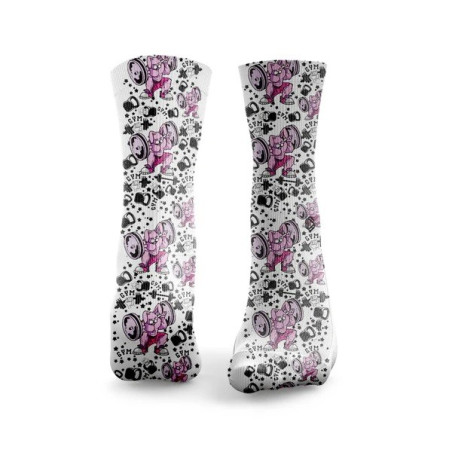 Chaussettes blanches BUNNY BUILDERS | HEXXEE SOCKS — Blanc · Taille L (43-46)