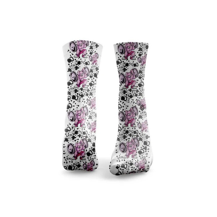 Chaussettes blanches BUNNY BUILDERS | HEXXEE SOCKS — Blanc · Taille L (43-46)