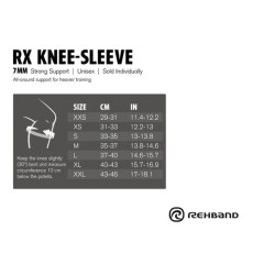 Paire Genouillères Noir/Carbon 7 mm | REHBAND — Noir · Taille S