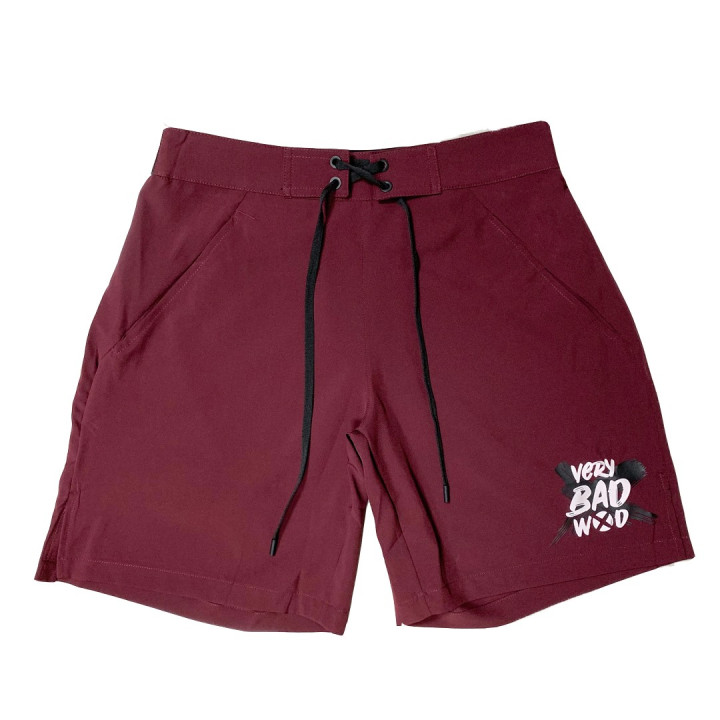 Short homme STRETCH rouge bordeaux | VERY BAD WOD — Rouge · Taille S