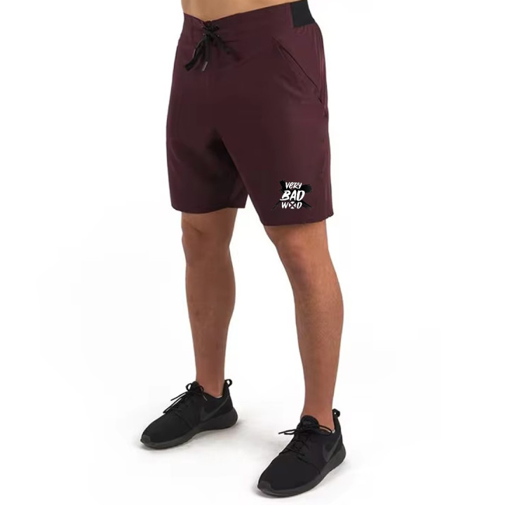 Short homme STRETCH rouge bordeaux | VERY BAD WOD — Rouge · Taille M