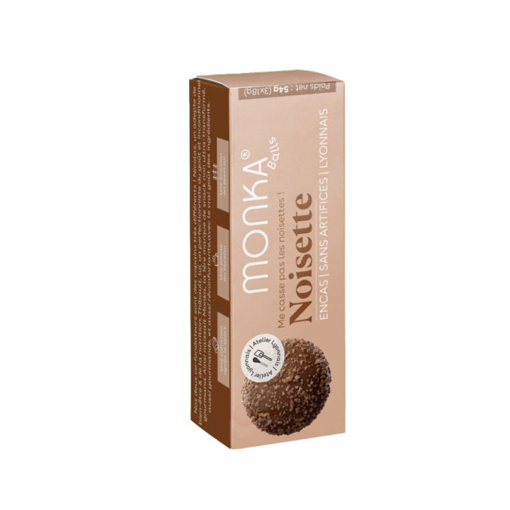 Monka Balls Noisette - Boite de 3 energy Ball BIO & Vegan — Noisette · Taille 3 x 18 Gr