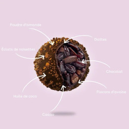 Monka Balls Brownie - Boite de 3 energy Ball BIO & Vegan, made in France — Brownie · Taille 3 x 18 Gr
